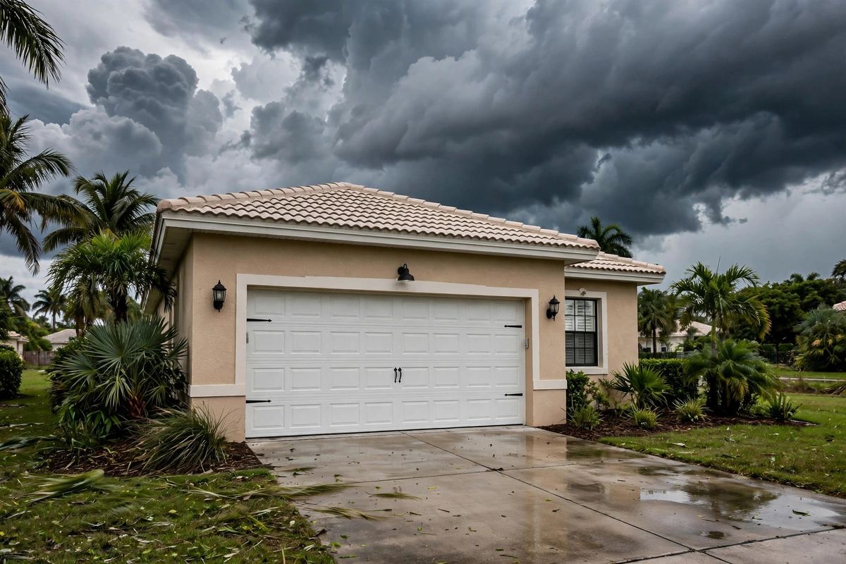 Garage door reinforced and ready for Florida storm season