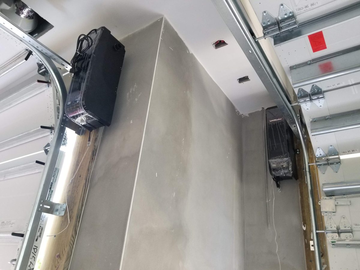 Jackshaft opener wall installation — frees up ceiling space